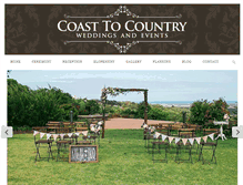 Tablet Screenshot of coasttocountryweddingsandevents.com.au